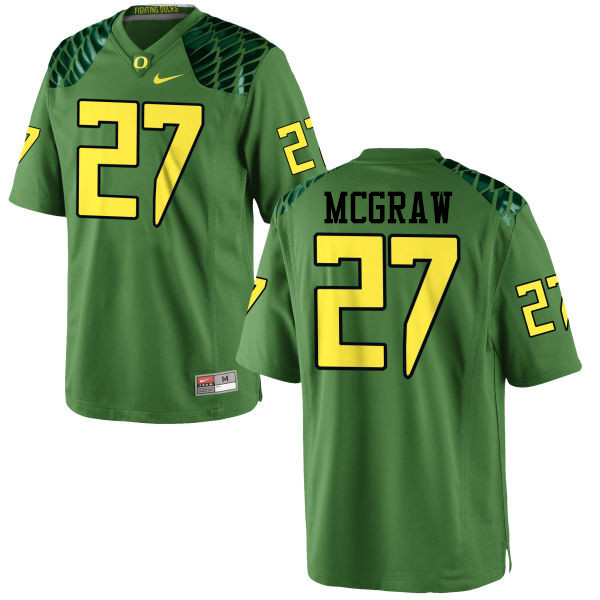 Men #27 Mattrell McGraw Oregon Ducks College Football Jerseys-Apple Green